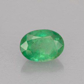 Smeraldo naturale verde da 1,17 ct, taglio ovale, SI-I1