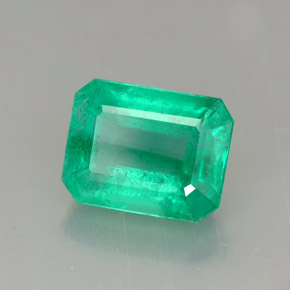 Smeraldo naturale verde da 1,68 ct, taglio smeraldo, I1