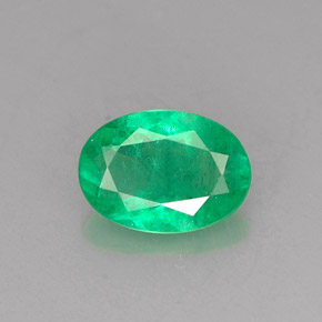 Smeraldo naturale verde da 0,53 ct, taglio ovale, SI-I1