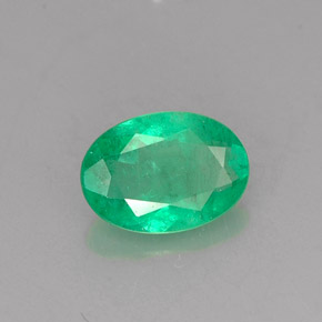 Smeraldo naturale verde da 0,53 ct, taglio ovale, SI-I1