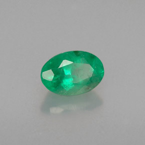 Smeraldo Verde naturale da 0.50 ct, Taglio ovale, SI-I1