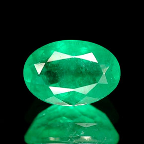 Smeraldo naturale verde da 0,51 ct, taglio ovale, SI-I1