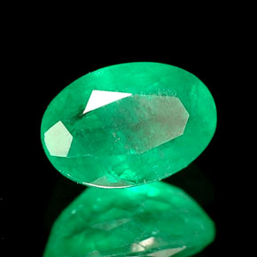 Smeraldo naturale verde da 0,51 ct, taglio ovale, SI-I1