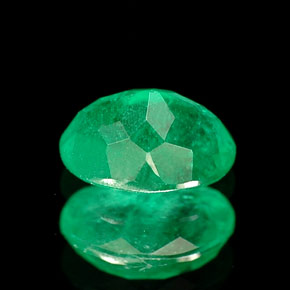Smeraldo naturale verde da 0,51 ct, taglio ovale, SI-I1