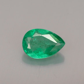 Smeraldo naturale verde da 0,48 ct, taglio a pera, SI-I1