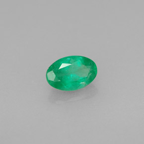 Smeraldo naturale verde da 0,46 ct, taglio ovale, SI-I1