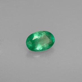 Smeraldo naturale verde da 0,48 ct, taglio ovale, I1