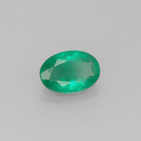 Smeraldo naturale verde da 0,52 ct, taglio ovale, I1