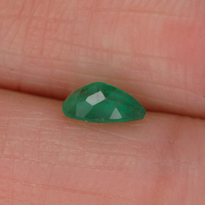 Smeraldo naturale verde da 0,36 ct, taglio a pera, SI-I1