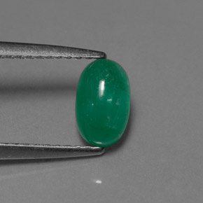 Smeraldo naturale verde da 0,90 ct, trasparente, trasparente/traslucido