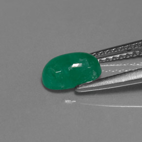 Smeraldo naturale verde da 0,90 ct, trasparente, trasparente/traslucido