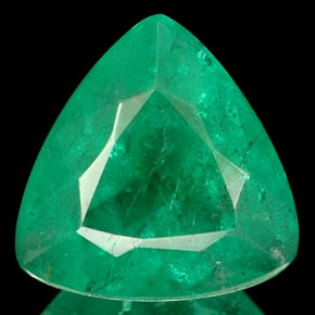 Smeraldo naturale verde da 1,39 ct, trillion, I1