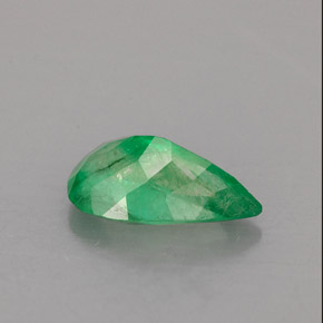 Smeraldo Verde naturale da 1.25 ct, Forma a pera, SI-I1