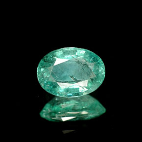 Smeraldo naturale verde da 0,64 ct, taglio ovale, I1