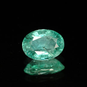 Smeraldo naturale verde da 0,64 ct, taglio ovale, I1