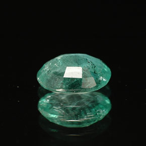 Smeraldo naturale verde da 0,64 ct, taglio ovale, I1