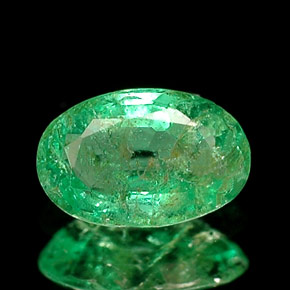 Smeraldo naturale verde da 0,32 ct, taglio ovale, I1