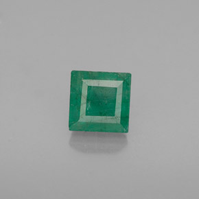 Smeraldo naturale verde da 0,59 ct, quadrato, I1