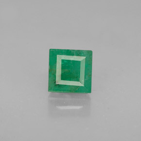 Smeraldo naturale verde da 0,71 ct, quadrato, I1