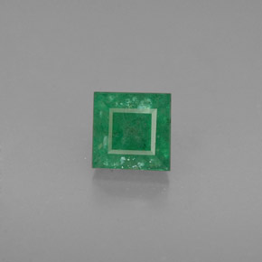 Smeraldo naturale verde da 0,77 ct, quadrato, I1