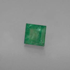Smeraldo naturale verde da 0,77 ct, quadrato, I1