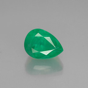Smeraldo naturale verde da 1,00 ct, taglio a pera, SI-I1