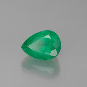 Smeraldo naturale verde da 1,00 ct, taglio a pera, SI-I1