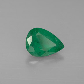 Smeraldo naturale verde da 0,91 ct, taglio a pera, I1