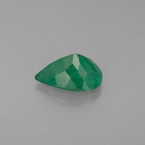 Smeraldo naturale verde da 0,91 ct, taglio a pera, I1