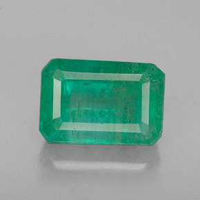 Smeraldo naturale verde da 1,93 ct, taglio smeraldo, I1
