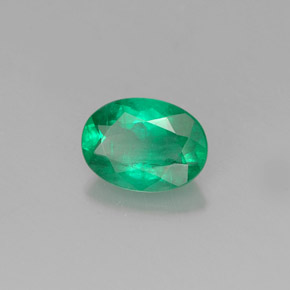 Smeraldo Verde naturale da 0.83 ct, Taglio ovale, SI-I1