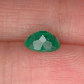 Smeraldo naturale verde da 0,76 ct, taglio ovale, SI-I1