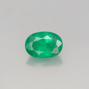 Smeraldo naturale verde da 0,77 ct, taglio ovale, SI-I1