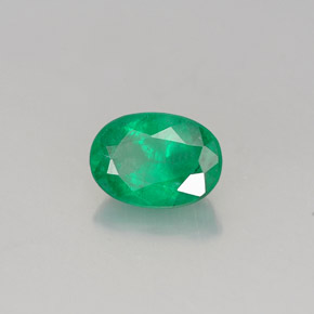 Smeraldo naturale verde da 0,77 ct, taglio ovale, SI-I1