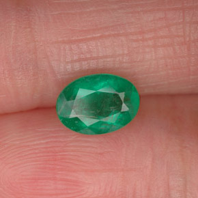 Smeraldo naturale verde da 0,71 ct, taglio ovale, I1