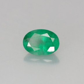 Smeraldo naturale verde da 0,72 ct, taglio ovale, SI-I1