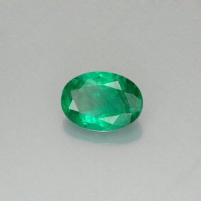 Smeraldo Verde naturale da 0.71 ct, Taglio ovale, SI-I1