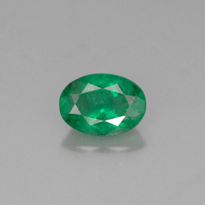 Smeraldo naturale verde da 0,76 ct, taglio ovale, SI-I1