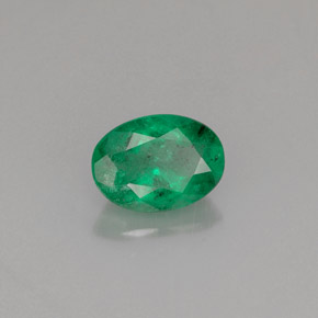Smeraldo naturale verde da 0,76 ct, taglio ovale, SI-I1