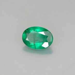 Smeraldo Verde naturale da 0.68 ct, Taglio ovale, SI-I1
