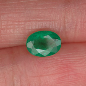 Smeraldo naturale verde da 0,70 ct, taglio ovale, SI-I1
