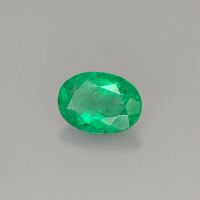 Smeraldo naturale verde da 0,76 ct, taglio ovale, SI-I1