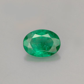 Smeraldo naturale verde da 0,83 ct, taglio ovale, I1