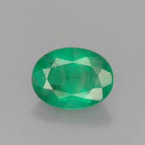 Smeraldo naturale verde da 0,95 ct, taglio ovale, I1