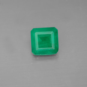 Smeraldo naturale verde da 0,63 ct, taglio smeraldo, I1