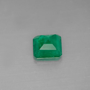 Smeraldo naturale verde da 0,63 ct, taglio smeraldo, I1