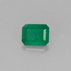 Smeraldo naturale verde da 0,51 ct, taglio smeraldo, I1
