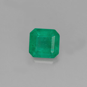 Smeraldo naturale verde da 0,50 ct, taglio smeraldo, I1