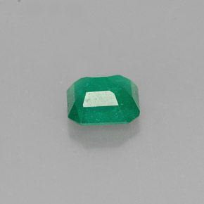 Smeraldo naturale verde da 0,50 ct, taglio smeraldo, I1