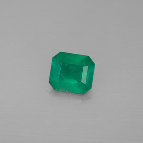 Smeraldo naturale verde da 0,47 ct, taglio smeraldo, I1